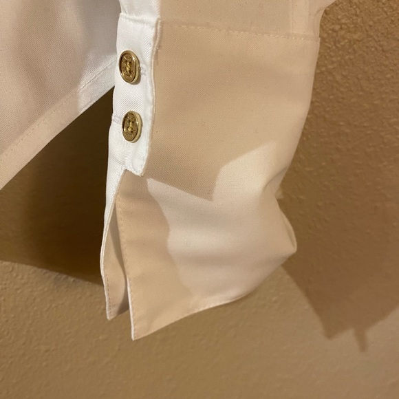 NWT Calvin Klein no iron leopard trim blousee - Picture 4 of 6